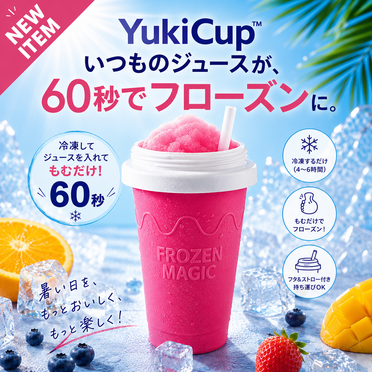 YukiCup™  | 思い出も、一緒につくろう。  いつものジュースが、親子の特別な時間に。