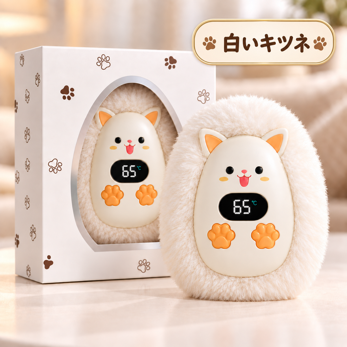 ぽかもふ™｜ふわふわ充電式カイロ